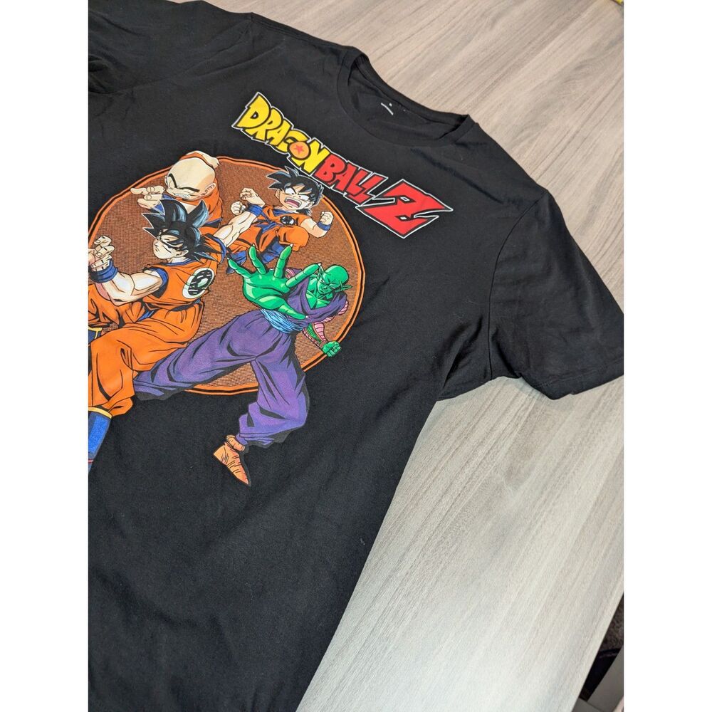 Old Navy Dragon Ball Z Men's XL Black Graphic T-Shirt Back Print Anime Tee